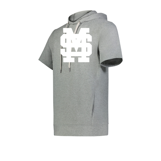 [222605-SIL-YS-LOGO3] YOUTH VENTURA SOFT KNIT SHORT SLEEVE HOODIE (Youth S, Silver, Logo 3)