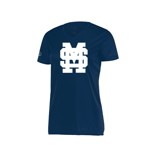 [222820.065.S-LOGO3] Ladies Movement Dri Fit Shirt (Female Adult S, Navy, Logo 3)