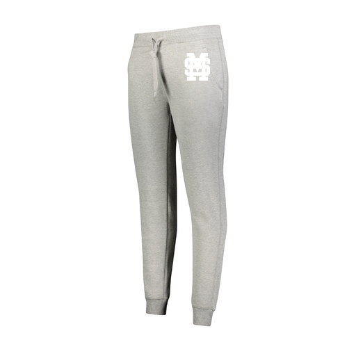 [229748.017.XS-LOGO3] Ladies 60/40 Fleece Jogger (Female Adult XS, Silver, Logo 3)