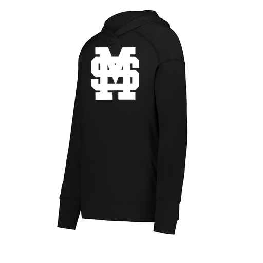 [222798.080.XS-LOGO3] Ladies Ventura Thin Knit Hoodie (Female Adult XS, Black, Logo 3)
