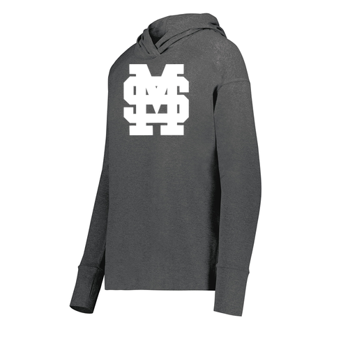 [222798-GRY-FAXS-LOGO3] Ladies Ventura Thin Knit Hoodie (Female Adult XS, Gray, Logo 3)