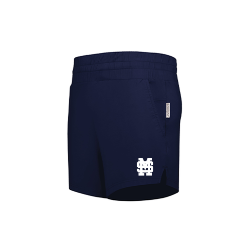 [223704.065.XS-LOGO3] LADIES VENTURA SOFT KNIT SHORTS (Female Adult XS, Navy, Logo 3)