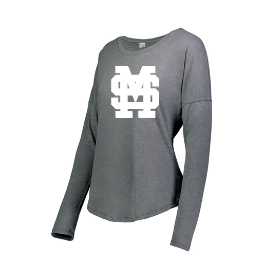 [3077.013.XS-LOGO3] Ladies LS Ultra-blend T-Shirt (Female Adult XS, Gray, Logo 3)