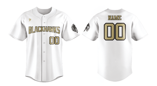 MSA Blackhawks - White Full-Button Jersey